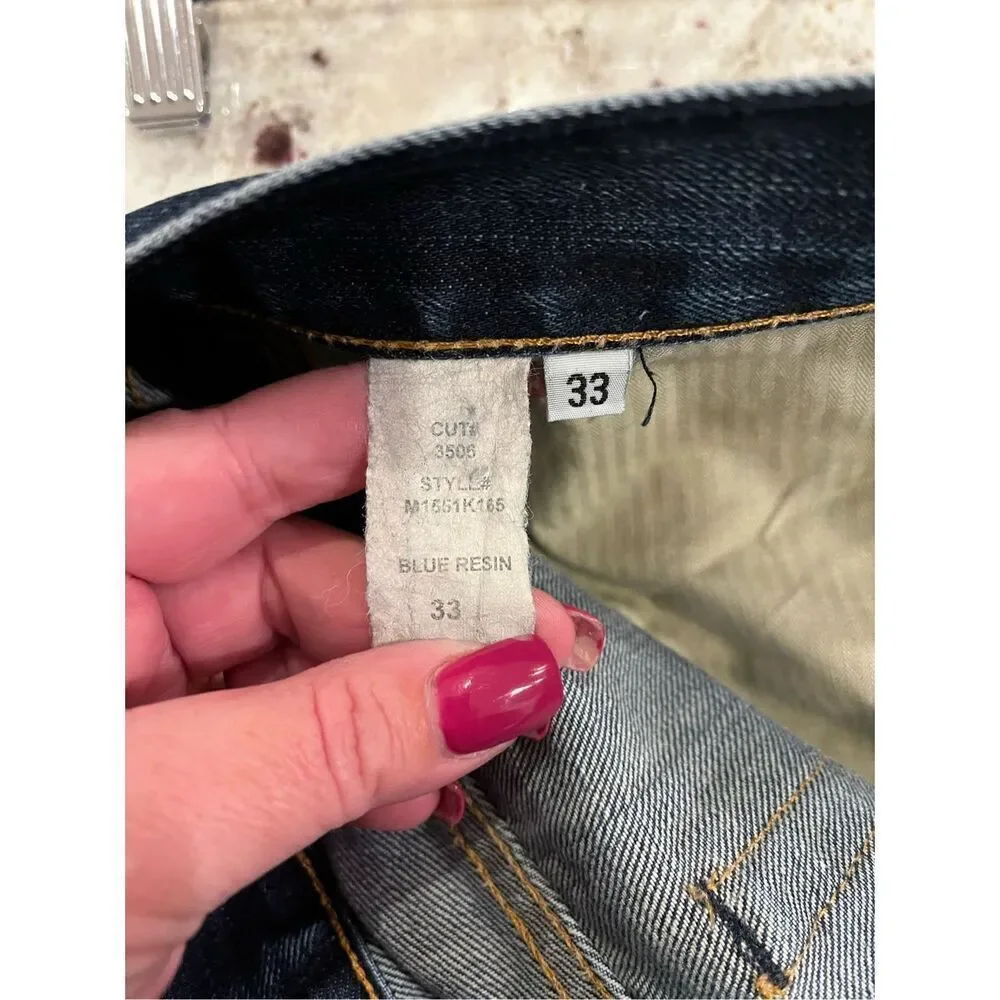 Rag & Bone RB 15X Slim Straight Tailored Workwear Button Fly Jeans sz 33
